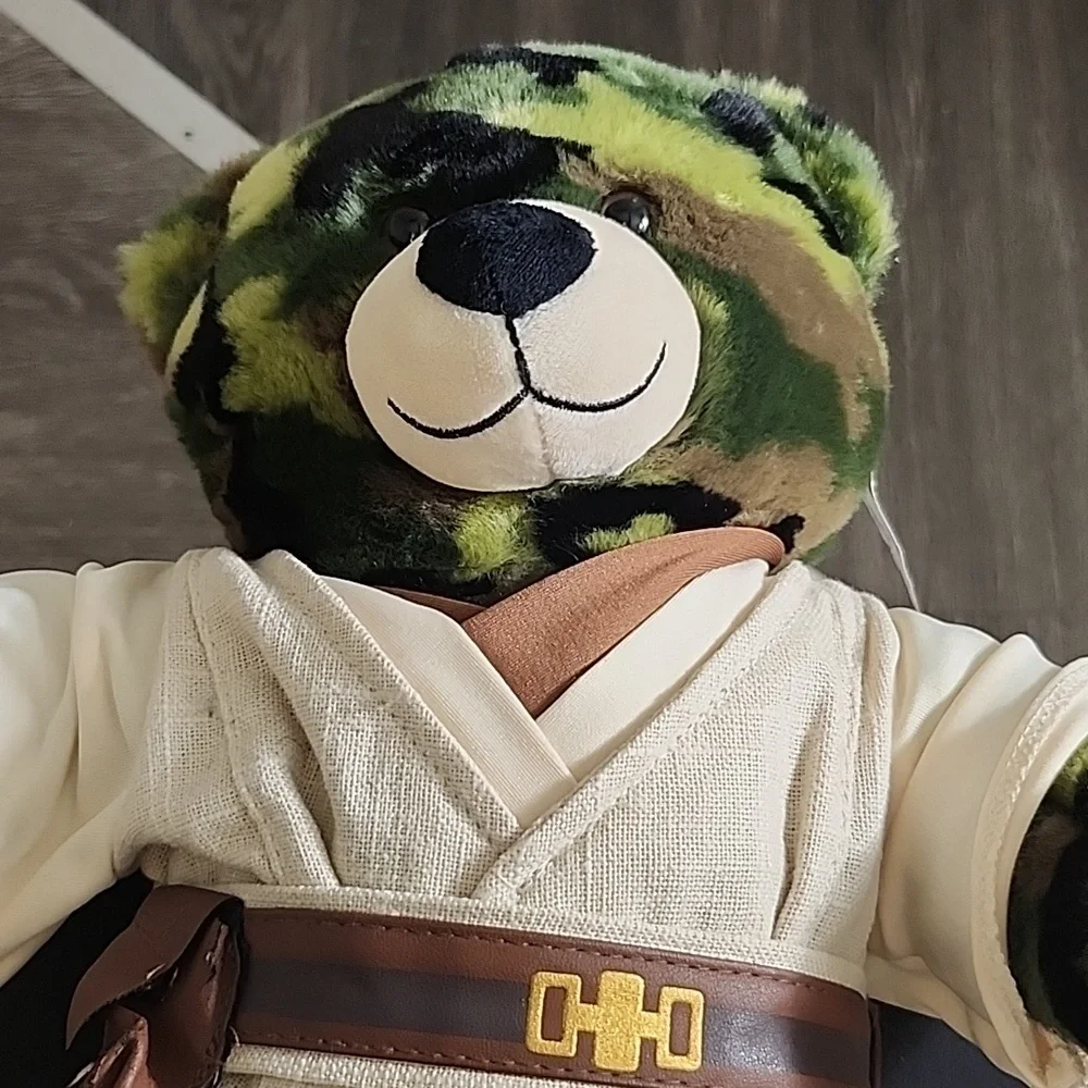 Build-A-Bear Green and Brown Camouflage Stuffed Animal - Picture 3 of 3